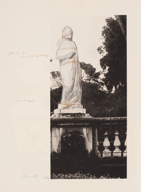 Christo - Wrapped Venus, Project for Villa Borghese, Rome